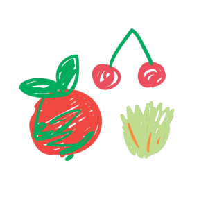 Obst gemalt